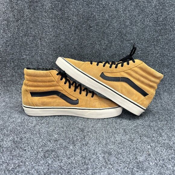 Vans Old Skool Sneakers Men's Size 9.5 Tan Suded Athletic High Top Skate Shoes - Picture 7 of 11